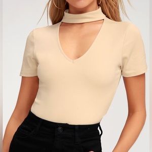 Lulu’s Beige Body Suit